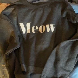 Meow cropped sweatshirt